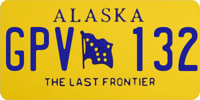 AK license plate GPV132