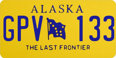 AK license plate GPV133