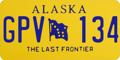 AK license plate GPV134