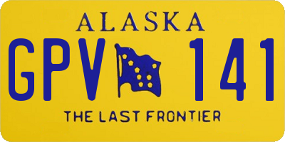 AK license plate GPV141