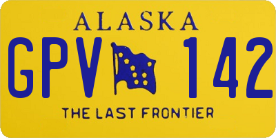 AK license plate GPV142