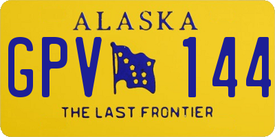 AK license plate GPV144