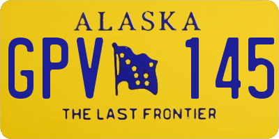 AK license plate GPV145