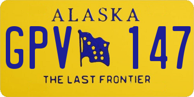 AK license plate GPV147