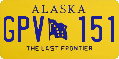 AK license plate GPV151