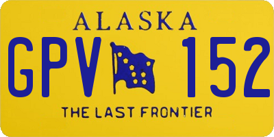 AK license plate GPV152