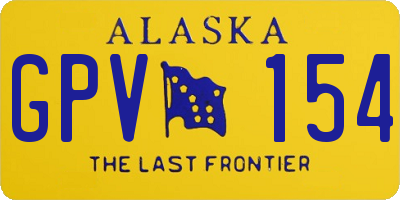 AK license plate GPV154