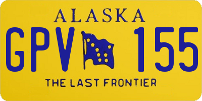 AK license plate GPV155