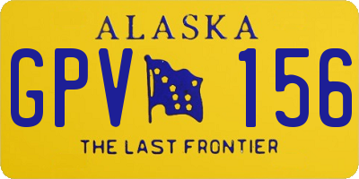 AK license plate GPV156