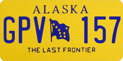 AK license plate GPV157