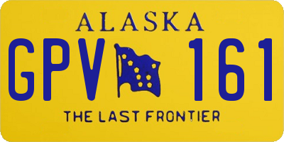 AK license plate GPV161