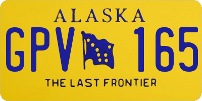 AK license plate GPV165