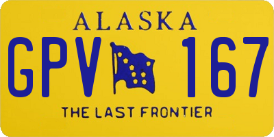 AK license plate GPV167