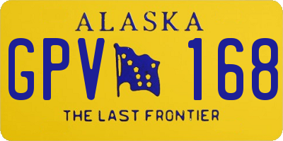 AK license plate GPV168