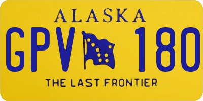 AK license plate GPV180