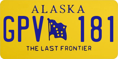 AK license plate GPV181