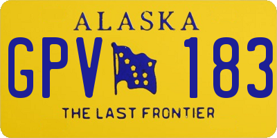 AK license plate GPV183