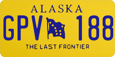 AK license plate GPV188