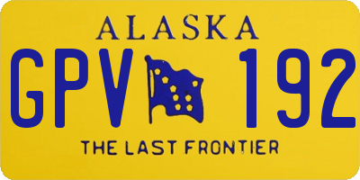 AK license plate GPV192