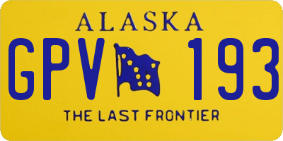 AK license plate GPV193