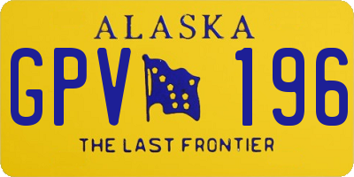 AK license plate GPV196