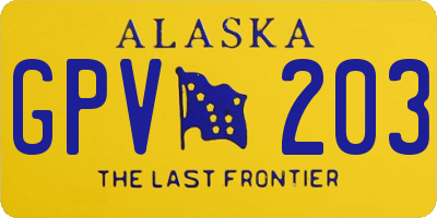 AK license plate GPV203