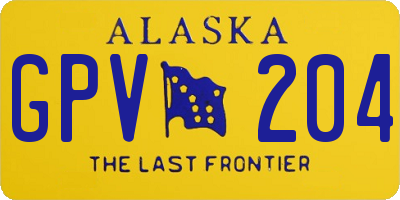 AK license plate GPV204