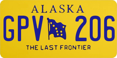 AK license plate GPV206