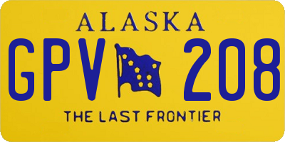 AK license plate GPV208