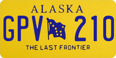 AK license plate GPV210