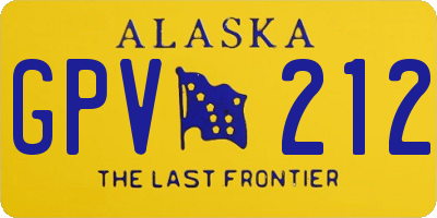 AK license plate GPV212