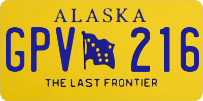 AK license plate GPV216