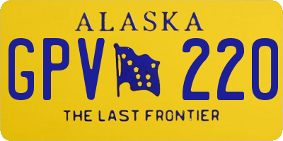 AK license plate GPV220