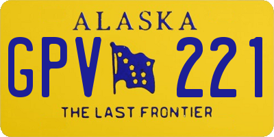 AK license plate GPV221