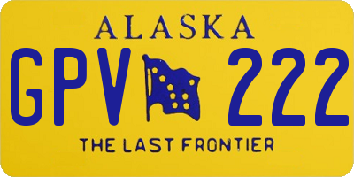 AK license plate GPV222