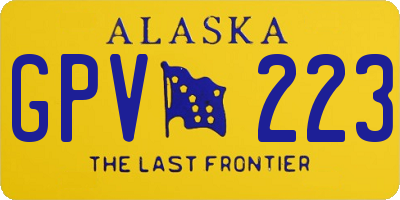 AK license plate GPV223