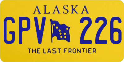 AK license plate GPV226