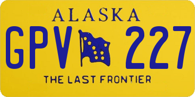 AK license plate GPV227