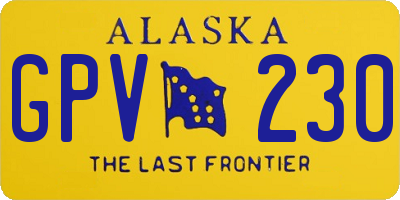 AK license plate GPV230