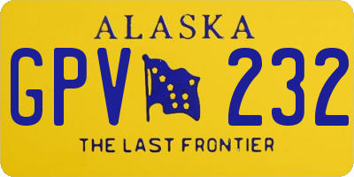 AK license plate GPV232