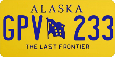 AK license plate GPV233