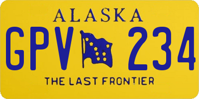 AK license plate GPV234