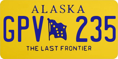 AK license plate GPV235