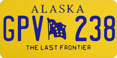 AK license plate GPV238