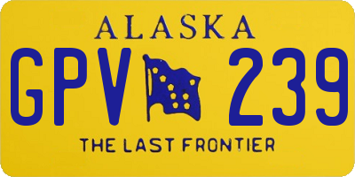 AK license plate GPV239