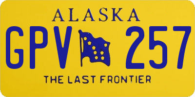 AK license plate GPV257
