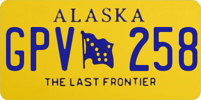 AK license plate GPV258
