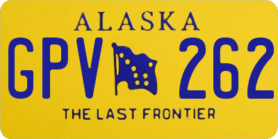 AK license plate GPV262