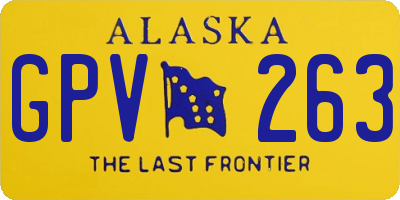 AK license plate GPV263