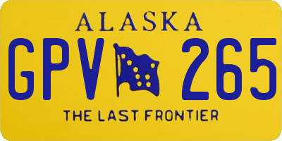 AK license plate GPV265